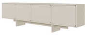TV-Schrank Wuwu mit vier Schränken, 200 cm, grau-beige