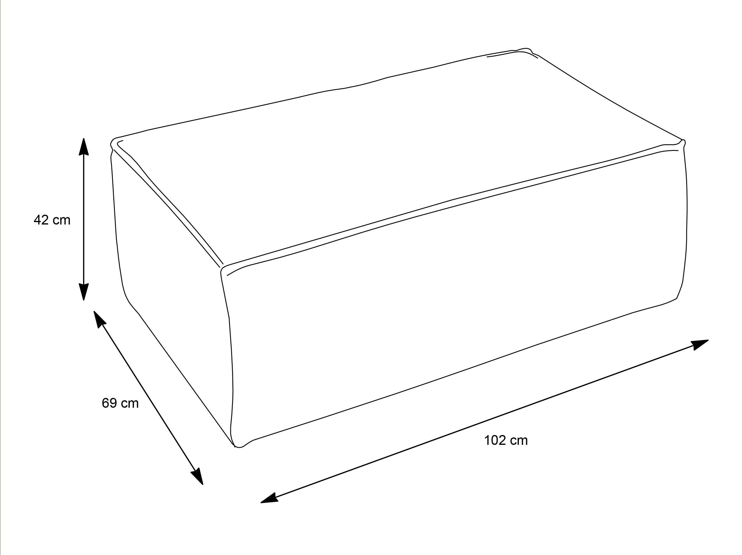 Farese rosa Cord-Pouf