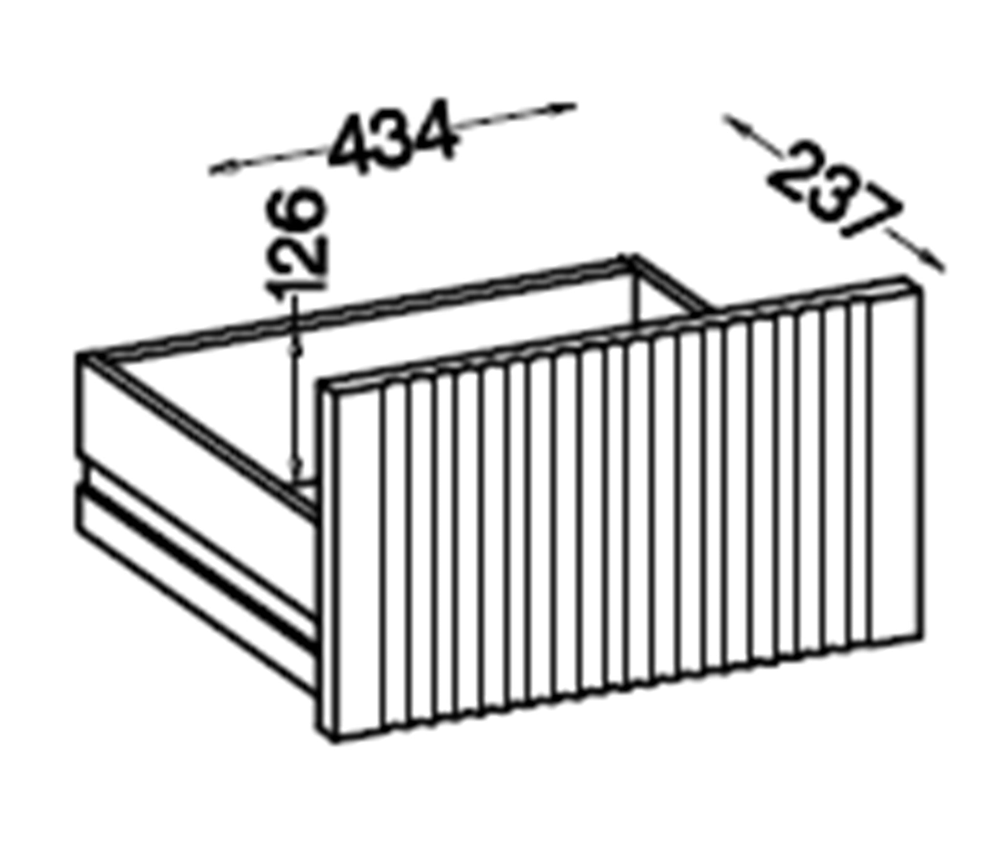 Osaka Couchtisch mit zwei Schubladen und gerillten Fronten, 100 cm, sandbeige auf schwarzen Beinen