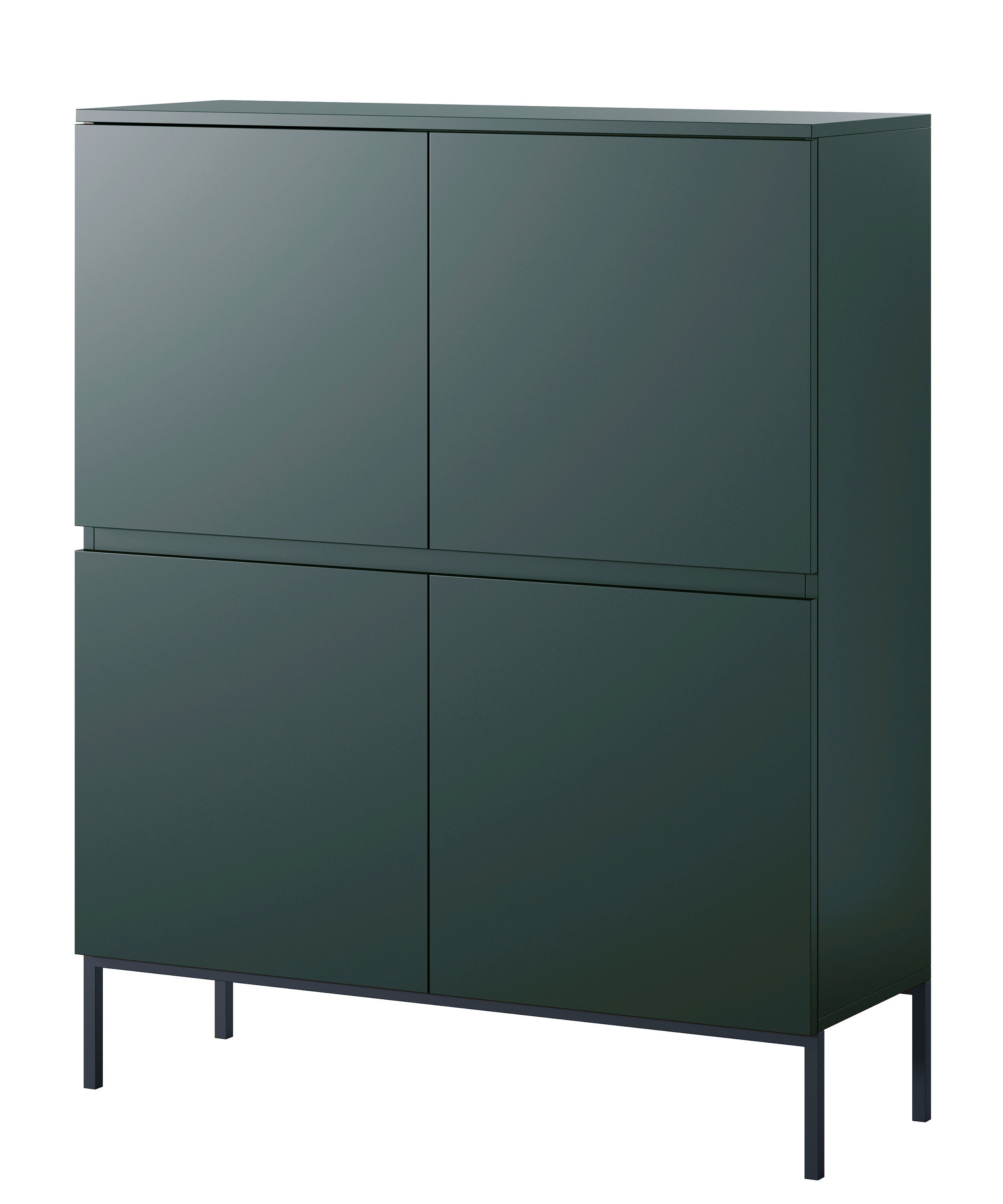 Hohe Kommode Bemmi 100 cm Dunkelgrün
