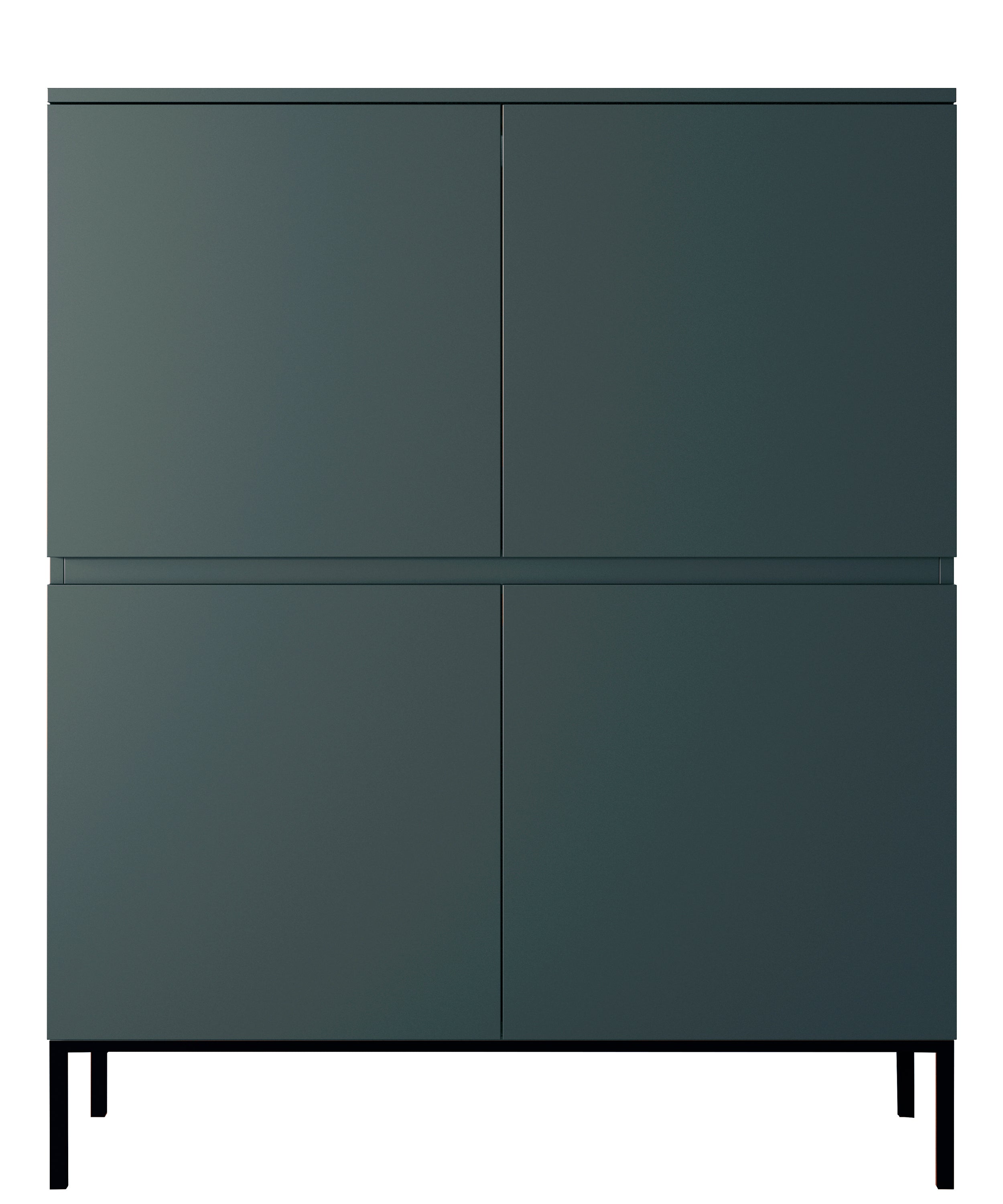 Hohe Kommode Bemmi 100 cm Dunkelgrün