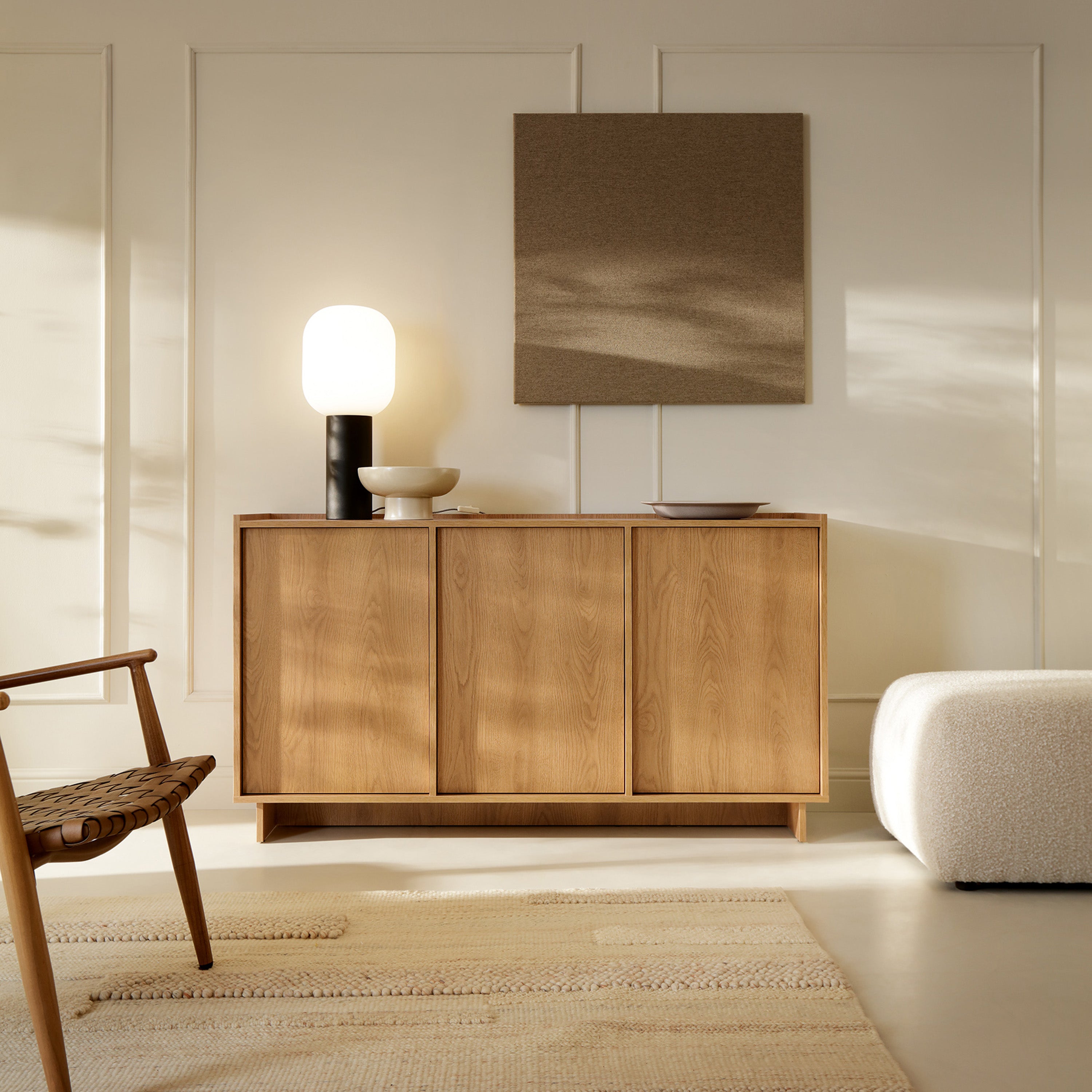 Drehtürenschrank Yasumi 147 cm Karamelleiche