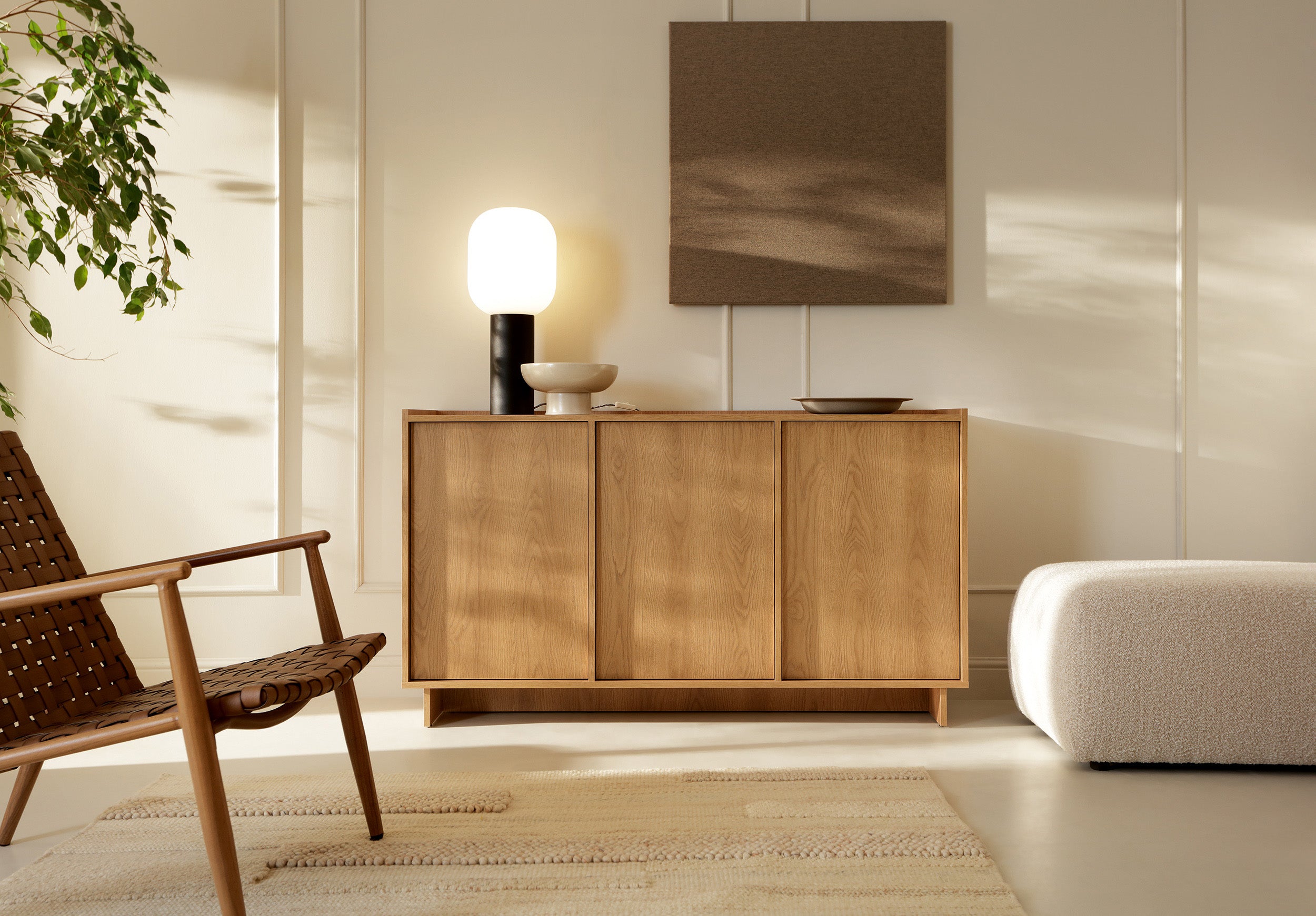 Drehtürenschrank Yasumi 147 cm Karamelleiche