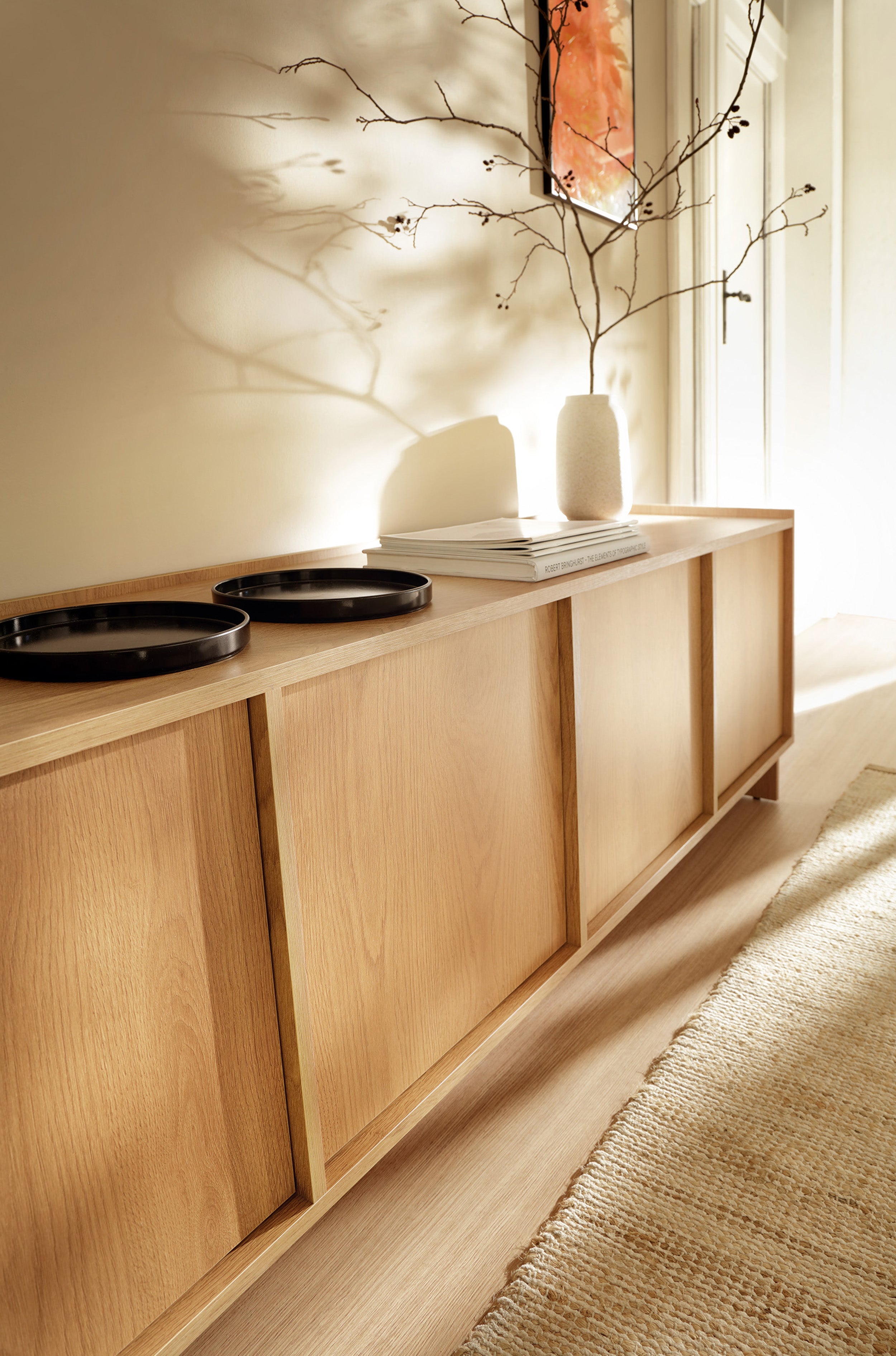 Vierflügeliger TV-Schrank Yasumi 195 cm Karamelleiche