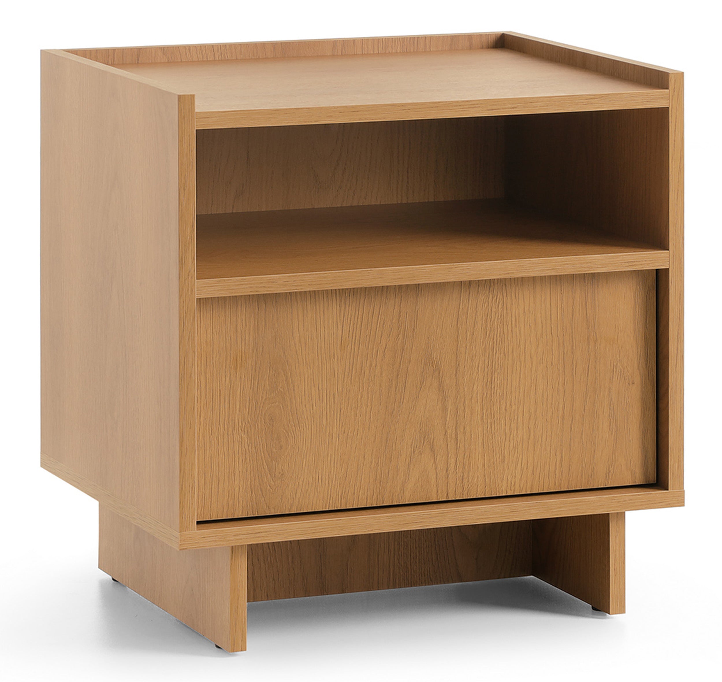 Nachttisch Yasumi mit Schublade und Fach, 50 cm, Karamelleiche