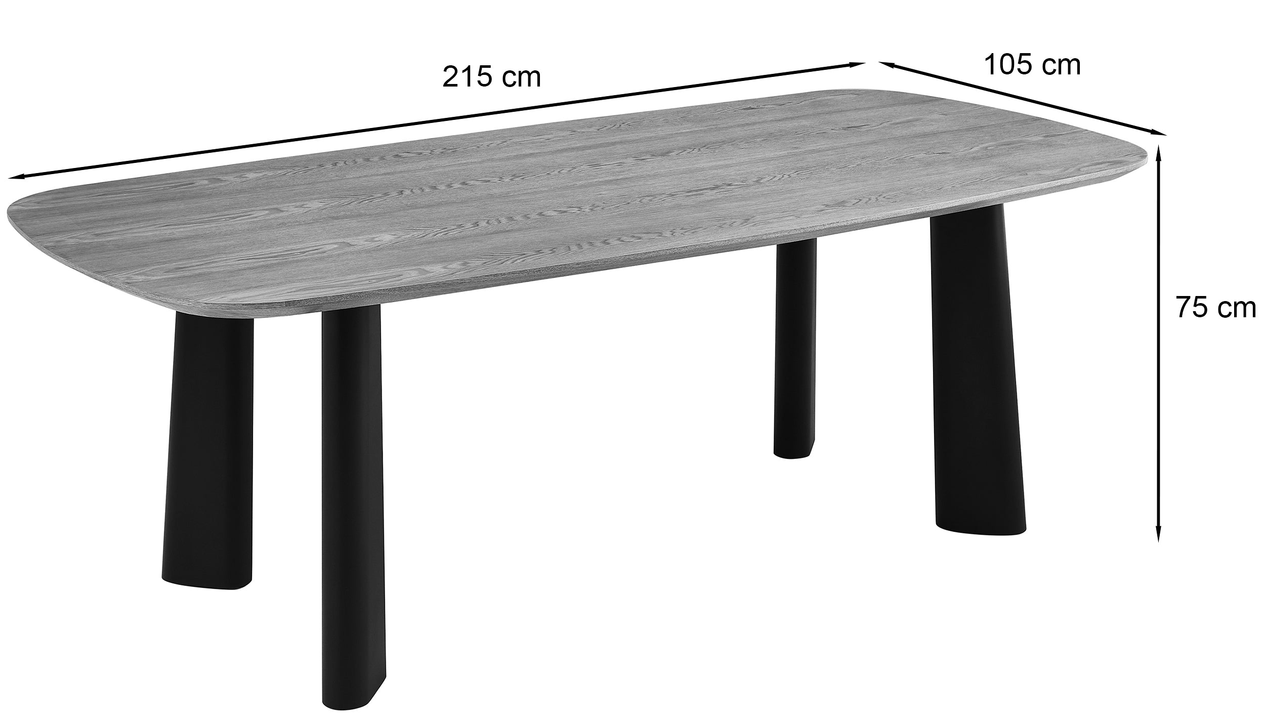 Esstisch Viciate 215x105 cm Nussbaumfurnier
