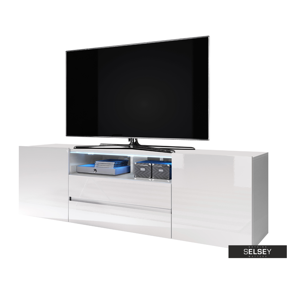Tv Bank 140 Cm Schwarz Matt Schwarz Hochglanz Elegant