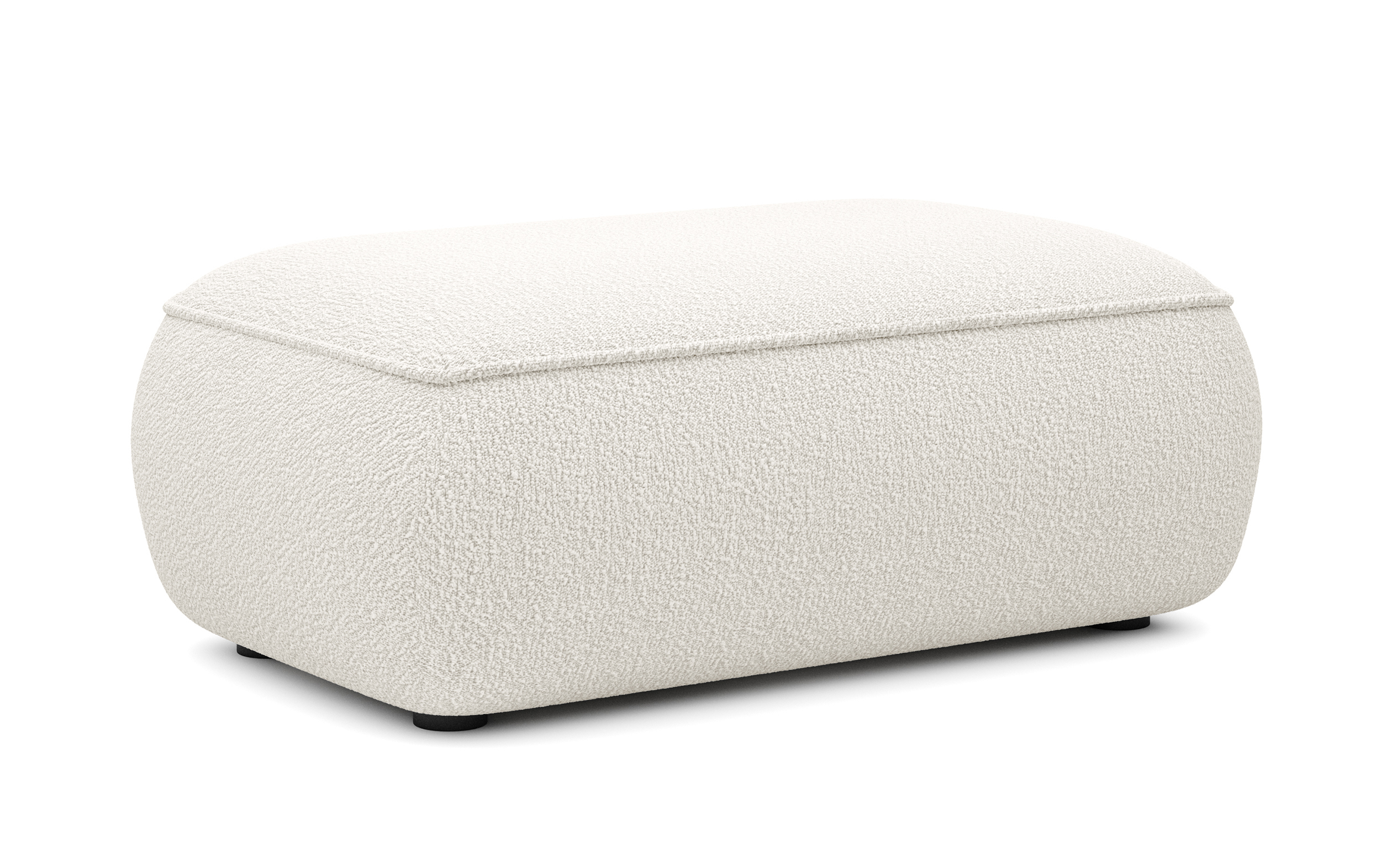 Ovo cremefarbene Boucle-Pouf