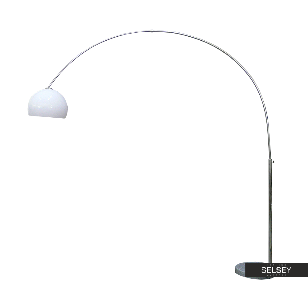 Stehlampe Hudson Bogenlampe Mit Weissem Lampenschirm