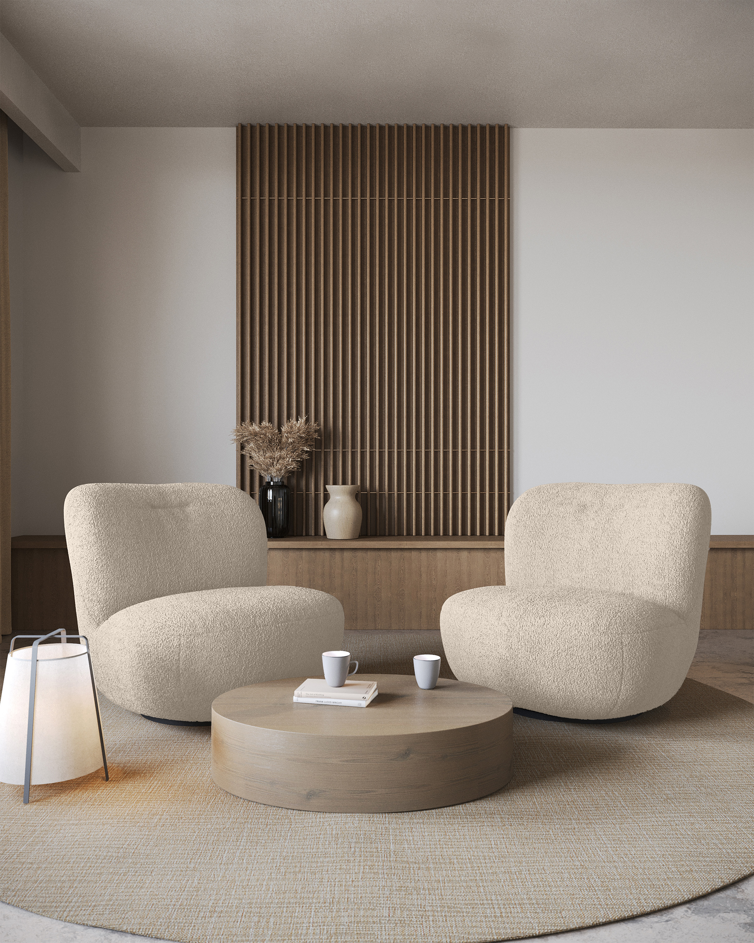 Drehstuhl Nicolino beige Boucle
