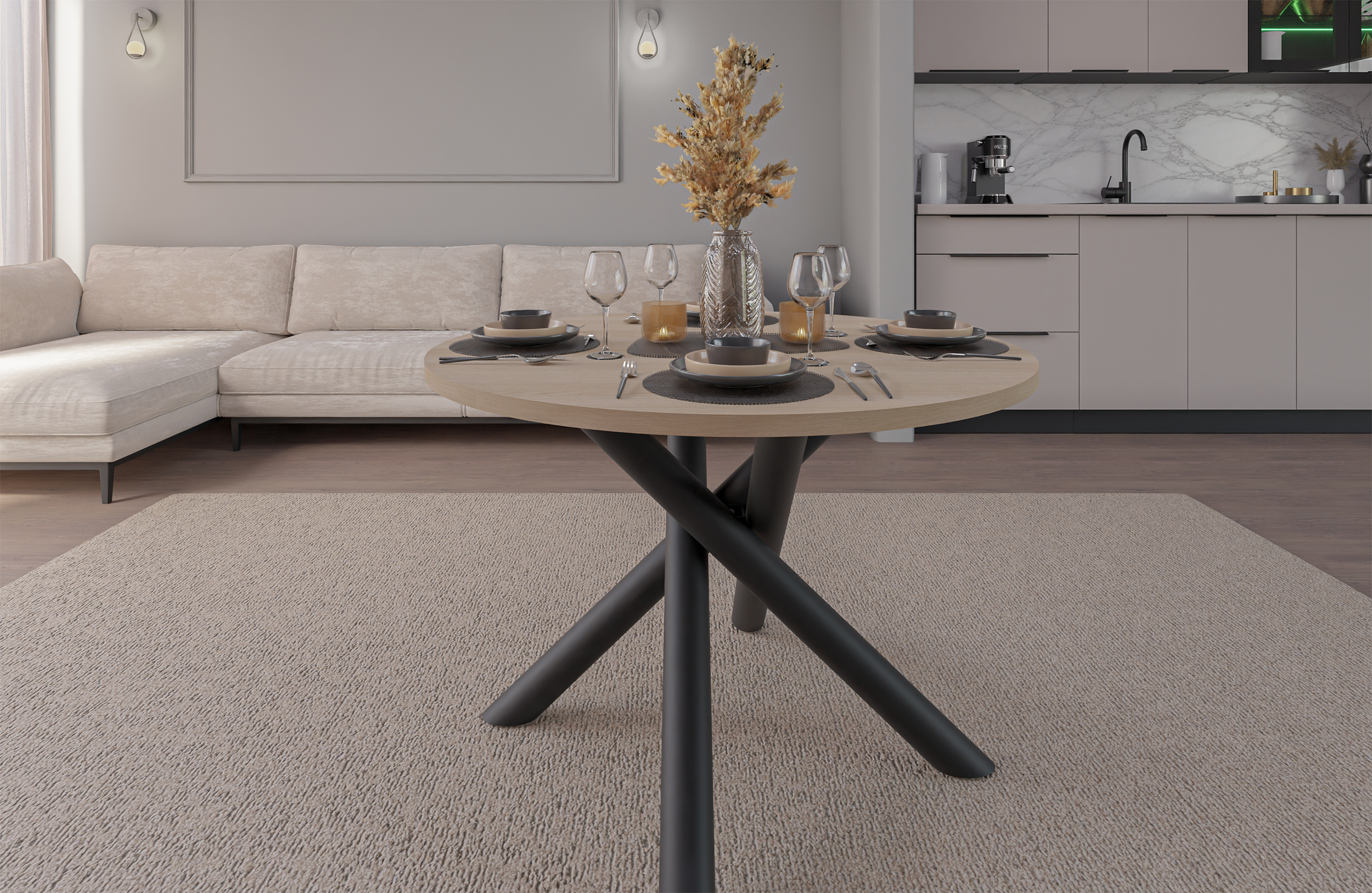 Runder Tisch Fjorn 110 cm Eiche Lindberg