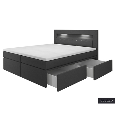 Boxspringbett YORRIA mit LED