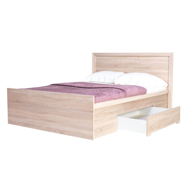 Bett DIQA mit Lattenrost und 2 Schubkästen