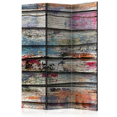 Paravent BUNTES HOLZ (3-teilig)