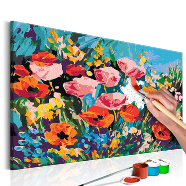 Malen nach Zahlen BUNTE FELDBLUMEN 60x40 cm