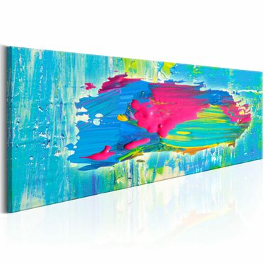 Wandbild BLAUE INSEL 135x45 cm