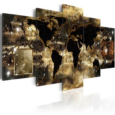 Wandbild KONTINENTE AUS BRONZE 100x50 cm