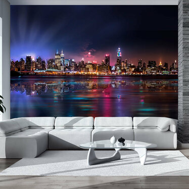 Fototapete NEW YORK BEI NACHT 400x280 cm