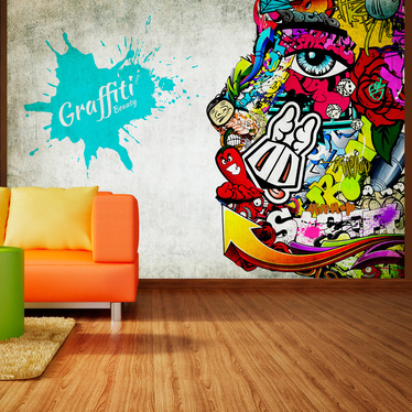 Fototapete GRAFFITI-GESICHT