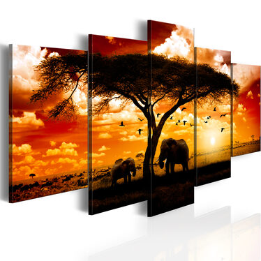 Wandbild AFRIKA: ABENDHIMMEL 200x100 cm