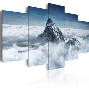 Wandbild BERGSPITZE ÜBER DEN WOLKEN 100x50 cm
