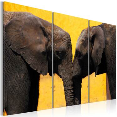 Wandbild KUSS VON ELEFANTEN 120x80 cm