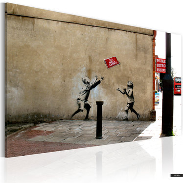 Wandbild FUSSBALLSPIELEN VERBOTEN by Banksy 60x40 cm