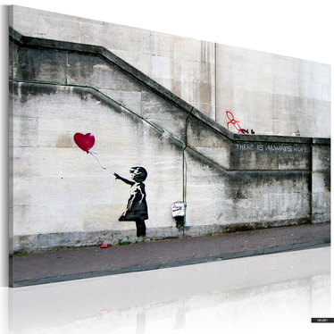 Wandbild HOFFNUNG GIBT ES IMMER by Banksy Triptychon 60x40 cm