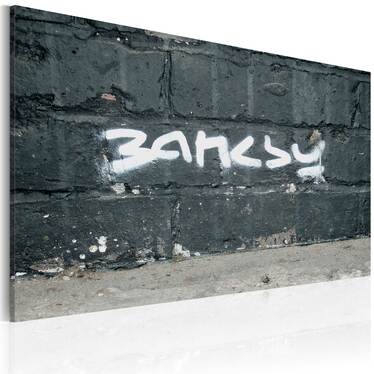 Wandbild BANKSYS UNTERSCHRIFT 60x40 cm