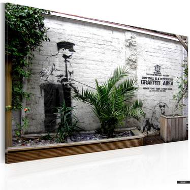 Wandbild GRAFFITI ZONE by Banksy 60x40 cm