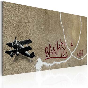 Wandbild FLUGZEUG DER LIEBE by Banksy 60x40 cm