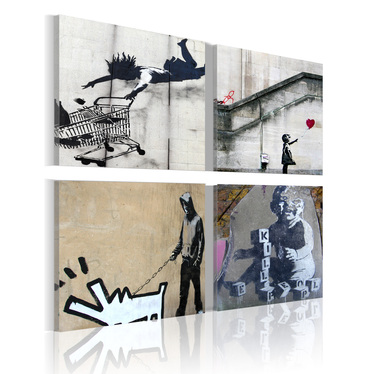 Wandbild BANKSY 40x40 cm