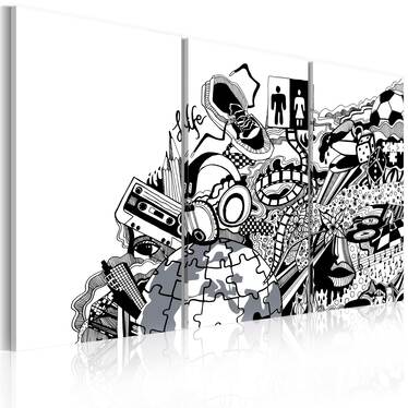 Wandbild ARTISTIC MESS 3-teilig 120x80 cm