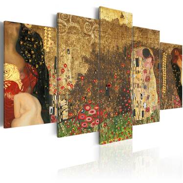 Wandbild KLIMT'S MUSES 100x50 cm
