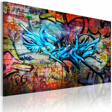 Wandbild ANONYMOUS GRAFFITI 90x60 cm