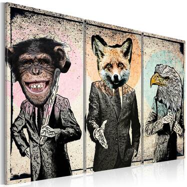 Wandbild AFFENGESCHÄFT 120x80 cm