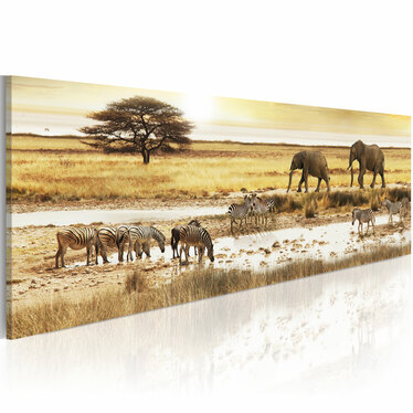Wandbild WASSERTRÄNKE 120x40 cm