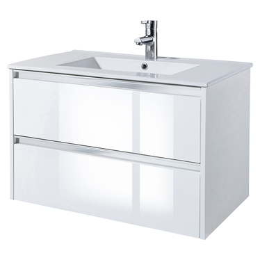 Waschbeckenunterschrank ANTARI Weiß 80 cm breit 