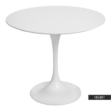 Tisch FIBER 90 cm weiß mit Trompetenfuß