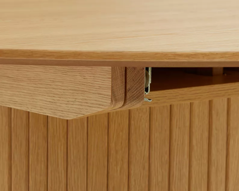 Ausziehbarer Tisch Gativel 120-167 cm Lamellen Eiche natur