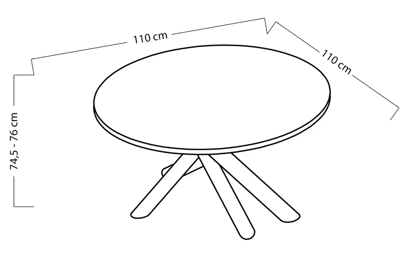 Runder Tisch Fjorn 110 cm Eiche Lindberg