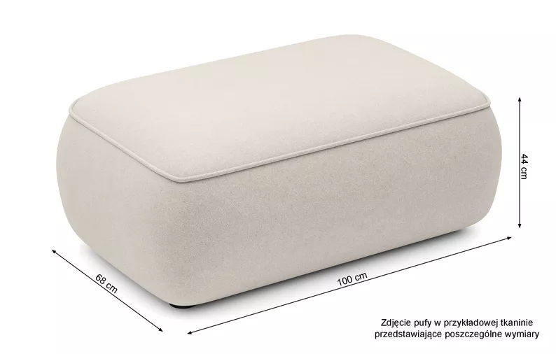 Ovo cremefarbene Boucle-Pouf