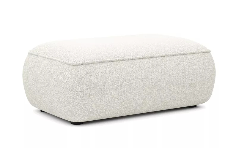 Ovo cremefarbene Boucle-Pouf