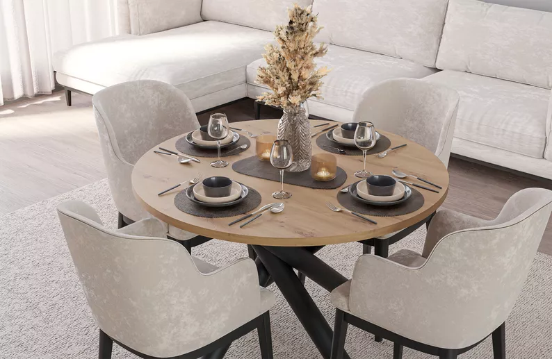 Runder Tisch Fjorn 110 cm Artisan-Eiche