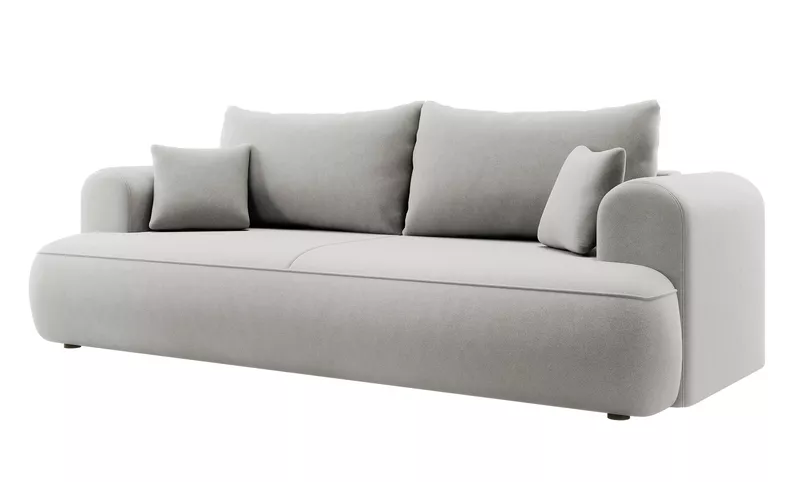 Schlafsofa Ovo grau mit Easy-Clean-Veloursbezug