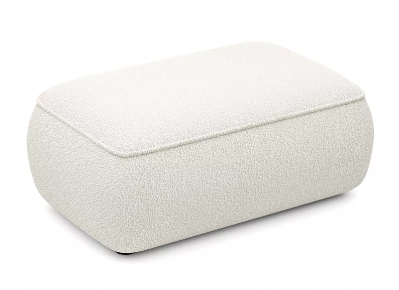 Ovo cremefarbene Boucle-Pouf