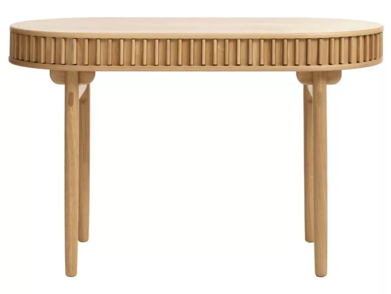 Schreibtisch Yoffers 120x60 cm Lamellen Eiche natur