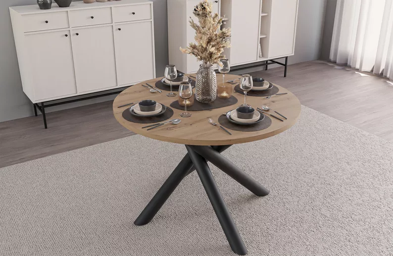 Runder Tisch Fjorn 110 cm Artisan-Eiche