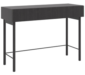 Schminktisch Nolie mit Schubladen und Beinen 110 cm Esche Portland Schwarz