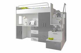 Möbelset Asturia mit Treppen Grau
